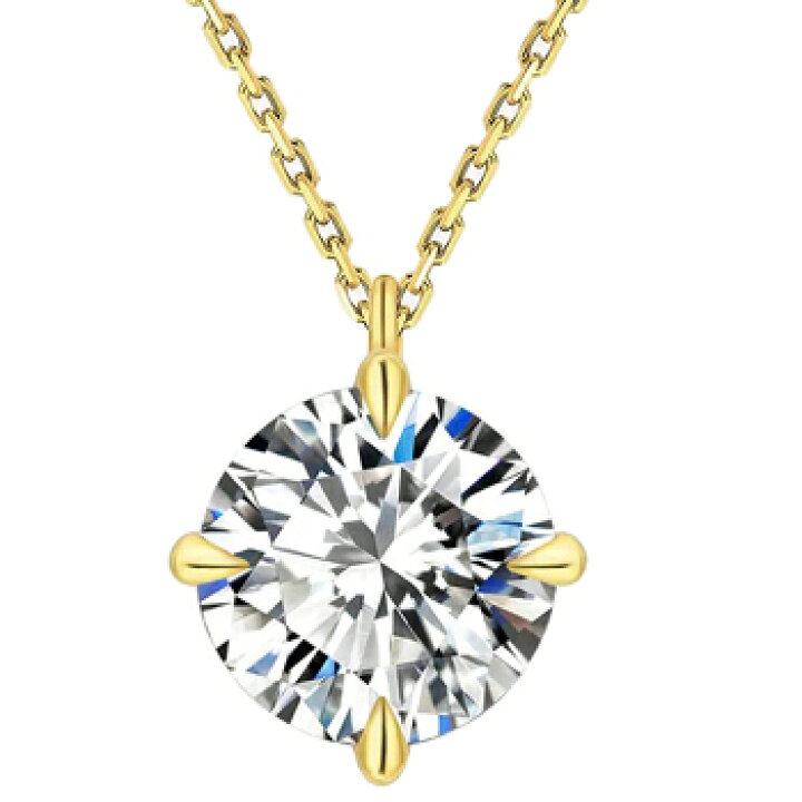 楽天市場】モアサナイト ネックレス 1ct 一粒 レディース 