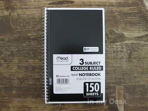 AJAy mead 150 sheet Spiral Note z3 SUBJECT SPIRAL NOTEBOOK, ^e 3TuWFNg@e 150V[g 300y[W@O m[g@9.5 x 5.5 inch i24.1 x 13.9cmjXpC m[g, AJ