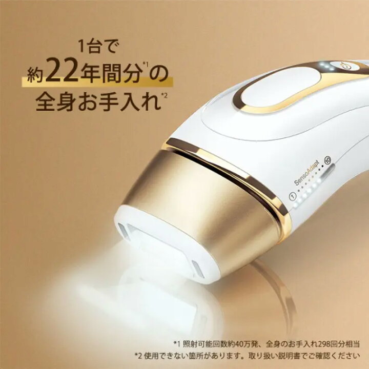 楽天市場】【ワイドヘッド付き特別セット】ブラウン 光脱毛器 