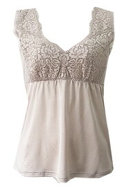 【乳がん】【シルク ブラキャミソール】乳ガン用 術後 乳がん 全摘 温存 再建 乳がん下着 ラウンド型＜anne-silkLN84＞