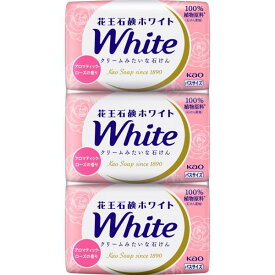 【セール】花王 花王石鹸ホワイト アロマティック・ローズの香り バスサイズ 3コパック 390G