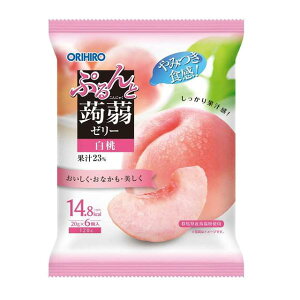 オリヒロプランデュ ぷるんと蒟蒻ゼリー 白桃 20g×6個