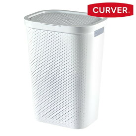 ランドリーバスケット 洗濯カゴ 洗濯籠 洗濯かご 大容量 おしゃれ Hamper Dots(CV231007) 【CURVER ランドリーバッグ ランドリーボックス 収納 脱衣かご 洗濯物入れ サニタリー】