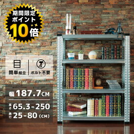 メタルシステム【幅187.7cmシリーズ】SUPER123【METALSISTEM スチールラック 棚 ラック 収納棚 メタルラック おしゃれ 組立簡単 スチール棚 業務用 陳列棚 オフィス家具 メタルシェルフ 店舗什器】