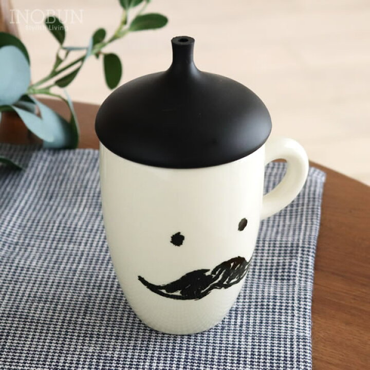 楽天市場 期間限定 P 5倍 オールメンバーズ 蓋付きマグカップ 電子レンジok ブラック イノブンオンラインショップ