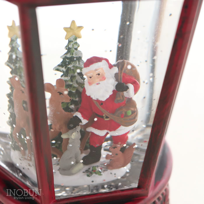 楽天市場】クリスマス バブルLEDライト ヘキサゴンランタン型 サンタ