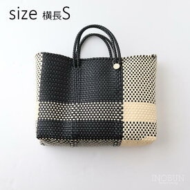 メルカド バッグ レトラ 横長Sサイズ クロスライン ブラック CROSS LINE SHORT Letra チャーム付き かごバッグ
