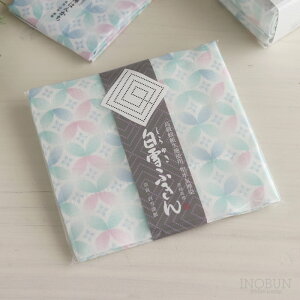 白雪ふきん 友禅染 七宝柄 天色 ブルー 30 x 40cm