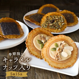 【冬季限定】 お菓子 ギフト 焼き菓子 【キャラメルナッツ入り味噌煎餅　詰合せ・15袋入 】スイーツ せんべい プレゼント 日持ち 個包装 小分け 内祝い 手土産 チョコレート高級 おしゃれ 飛騨 井之廣製菓舗 日持ち ギフト