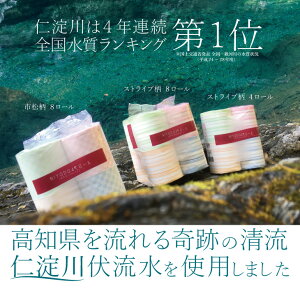 トイレットペーパー柄ギフトNIYODOロールストライプ4ロール12袋