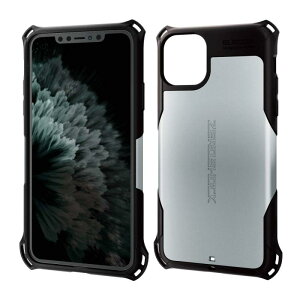 �G���R�� iPhone 11 Pro Max �P�[�X ZEROSHOCK �ϏՌ� [�������̏Ռ�����{�̂��Ռ��z���\�� (�Ռ��z���t�B�����t)] �X�g���b�v�z�[���t�� �V���o�[ PM-A19DZEROSV