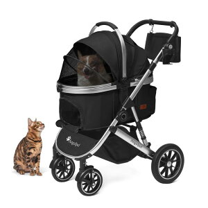 Angelpet �y�b�g�J�[�g �����^ ���p �o�M�[���ʗp �x�r�[�J�[ 4�� �O��360°��] ��փu���[�L�t�� �g�ݗ��ĊȒP �R���p�N�g �܂肽���ݎ� �ω׏d25Kg �L ���^������ ���^�� �����^�y�b�g�J�[�g