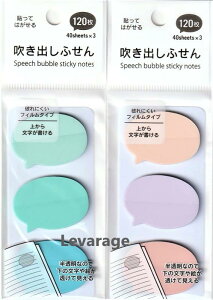 6色 ふきだし付箋紙 フィルムタイプだから破れにくい・上から文字が書ける 吹き出しふせん 半透明なので下の文字や絵が透けて見える 計240枚入り 吹き出し ふきだし 1274 文房具