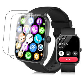 For HOIBAI スマートウォッチ 2.01インチ画面 保護フィルム【YCJDP 2024新登場強化モデル】液晶保護フィルム 高い透明度(反射低減) 水や油に強い 指紋防止 柔軟 TPU製 (2枚セット)