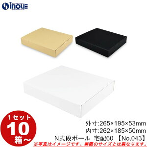 段ボール N式 NO.043 宅配60サイズ クラフト 茶 白 黒 10枚から ダンボール箱 N式 ギフトボックス 箱 プレゼント用 ギフトボックス 無地 パッケージ gift box 梱包材 梱包資材 梱包用品 発送用 外寸: