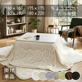 こたつ布団 省スペース 正方形 長方形 Dフランネル こたつ布団 省スペース 掛け布団単品 160×160cm 160×190cm 175×175cm 180×220cm 抗菌防臭 フランネル 冬用 洗える 1人暮らし 暖かい 薄い 適応台 60×60 60×90 75×75 120×80 上掛け 単品