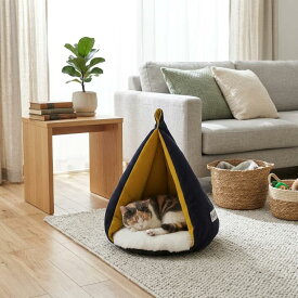 テント ベッド ティピー PB-071023 約Φ35×43cm ペット用品 ハウス ペットベッド ドーム ふわふわ 犬 猫 冬 冬用 あったか おしゃれ 超小型犬 室内 猫用 かわいい 円形 丸 ボア