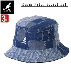 カンゴール KANGOL デニム パッチ バケット ハット 帽子 DENIM BUCKET HAT ロゴハット LOGO CAP アメカジ ブランド kangol デニムパッチワーク バケハ 231069623