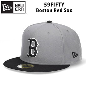 ニューエラ 59FIFTY グレーxブラック ボストンレッドソックス キャップ NEW ERA 帽子 MLB 大きいサイズ Boston Red Sox 5950 ブランド New Era