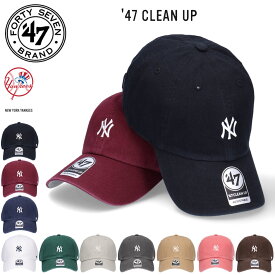 47ブランド NY ヤンキース クリーンナップ キャップ ミニロゴ サイズ変更可能 ベースボールキャップ ユニセックス フォーティセブン '47 ブランド CLEAN UP