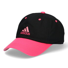 アディダス レディース ロゴ キャップ ツイル 帽子 adidas おそろい ローキャップ ピンク ブランド サイズ調節可能 ユニセックス