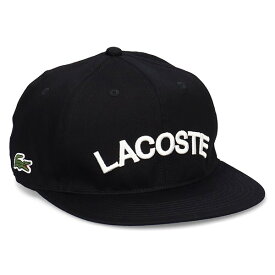 ラコステ フラットバイザー キャップ ロゴ サイドロゴ キャップ LACOSTE 帽子 帽子 メンズ レディース ブランド サイズ調節可能 L1273