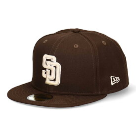 ニューエラ 59FIFTY サンディエゴ パドレス フラットバイザー キャップ 帽子 大きいサイズ ブランド MLB 5950 メジャーリーグ オルタネイト パーフェクトタン