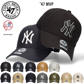 47 ブランド MVP ニューヨーク ヤンキース キャップ エムブイピー サイズ変更可能 ベースボールキャップ ツイル ユニセックス フォーティセブン NY Yankees MVP17WBV