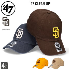 47ブランド クリーンナップ サンディエゴ パドレス キャップ MLB サイズ変更可能 ベースボールキャップ ユニセックス フォーティセブン '47 ブランド CLEAN UP SAN DIEGO PADRES