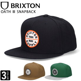ブリクストン BRIXTON キャップ 帽子 ワッペン 平つば フラット オース スナップバック メンズ レディース ブランド oath III snapback 10777