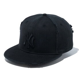 ニューエラ ダメージ デニム NY ヤンキース MLB メジャー 59FIFTY キャップ 5950 大きいサイズ NEW ERA ユニセックス フラットバイザー 帽子 おしゃれ かっこいい ブランド