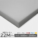汎用品ウレタンフォーム◆22Mグレー◆厚み10~60mm◆1000×2000mm ウレタンスポンジ 工場直売 ウレタン スポンジ 切り…