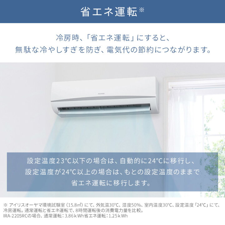 エアコン 6畳 アイリスオーヤマ 2.2kW 省エネ スタンダード 安い 