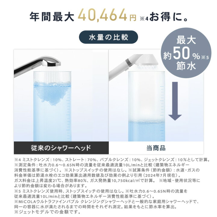楽天市場】＼新商品／ シャワーヘッド マイクロナノバブル 節水 止水 