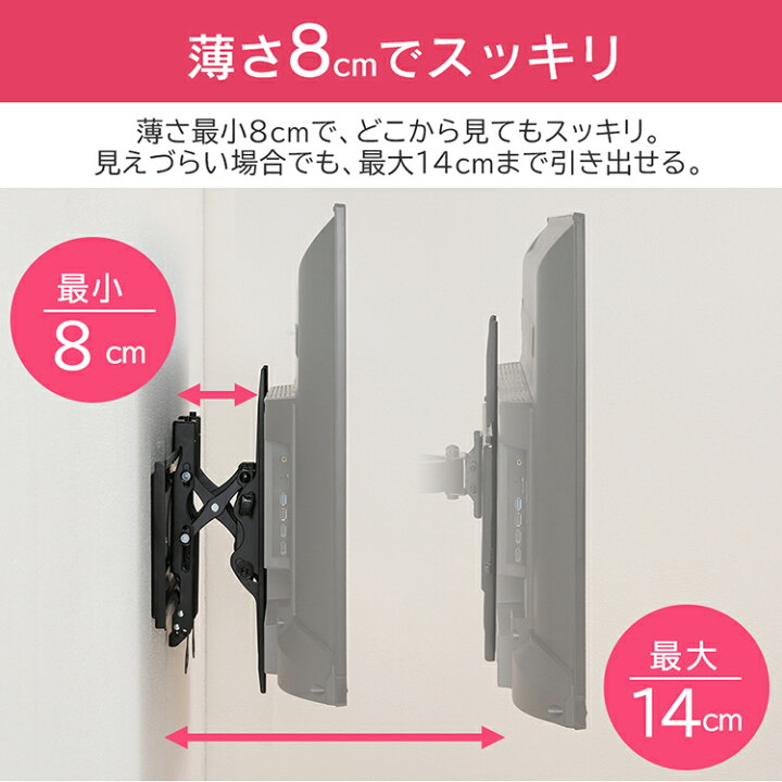 楽天市場】ディスプレイ壁掛け ディスプレイ壁掛け金具 テレビ 