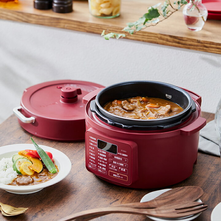 楽天市場】電気圧力鍋 4L アイリスオーヤマ 大容量 圧力鍋 鍋 炊飯器 