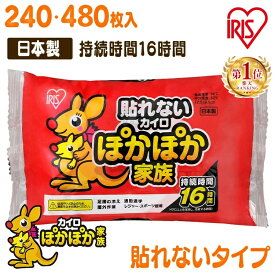 カイロ 貼らない 貼らないカイロ レギュラー 240枚 480枚 大容量 まとめ買い 使い捨て 16時間持続 貼れない 使い捨てカイロ あったかグッズ 防寒 寒さ対策 冷え対策 通勤 通学 アウトドア 防災 備蓄 ぽかぽか家族 アイリスオーヤマ #