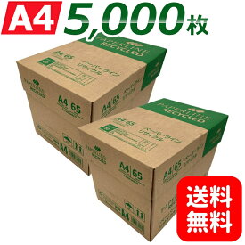コピー用紙 A4 5000枚 (500枚×10冊) グリーン購入法適合 再生紙 無地 まとめ買い 箱買い 大量印刷 書類 資料 印刷 OA用紙 印刷用紙 会社 オフィス用品 事務用品 ペーパーラインリサイクル エイピーピー・ジャパン *