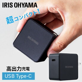 USB充電器 USB 1ポート 65W アイリスオーヤマ 充電器 PSE認証 急速充電 スピーディー コンパクト コンセント スマホ タブレット ゲーム機 モバイル機器 モバイルバッテリー 旅行 折りたたみ 持ち運び 充電 高速充電 チャージャー IQC-C651