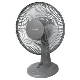 扇風機 首振り 季節家電 卓上扇風機 KI-1003(W)風量3段階 小型 コンパクト テーブル置き お座敷扇風機 せんぷうき 3枚羽根 TEKNOS ホワイト グレー【B】