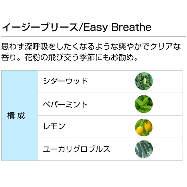 楽天市場】【ブレンドオイル】 イージーブリース 10ml ブレンド 精油 