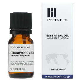 シダーウッド・バージニア 10ml エッセンシャルオイル 精油 アロマオイル アロマ インセント AEAJ 認定精油 日本アロマ環境協会 アロマディフューザー アロマ加湿器【IST】