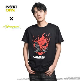 Cyberpunk 2077 Johnny Silverhand T-shirt サイバーパンク2077 ジョニー・シルヴァーハンド Tシャツ 男女兼用 Insert Coin 公式 オフィシャル 英国オリジナルデザイン XS S M L XL 2XL 3XL ブラック