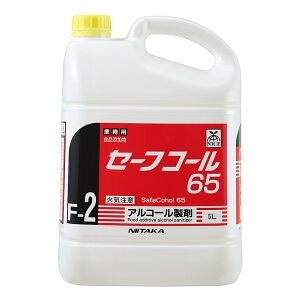 セーフコール65(F-2) 5L×4本【送料無料】手指・器具用アルコール除菌剤 業務用 ケース出荷