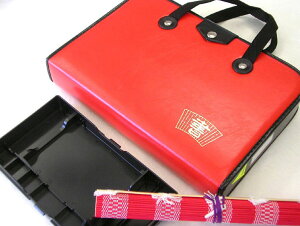 因州半紙のおまけ付!呉竹 書道ケース 540 赤【ケースのみモデル】