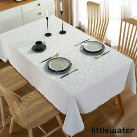 テーブルクロス 撥水 ビニール 耐熱 すべり止め 長さ調節 撥水加工 北欧 おしゃれ フラワー柄 140 180 140cm 180cm 食卓カバー カバー 長方形 テーブルマット