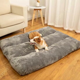 中きい犬用ベッドクレートパッド 中型犬用の豪華なぬいぐるみソフトペットベッド 洗える 柔らかい 掃除しやすい 滑り止め 犬用クレートベッド屋内外での