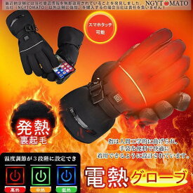 電熱グローブ ワークマン 男女兼用 バイク用 スマホ対応 ホットグローブ 電池式 作業 自転車 防寒 発熱 防水 暖かい 登山 お釣り スキー 防寒対策 裏起毛