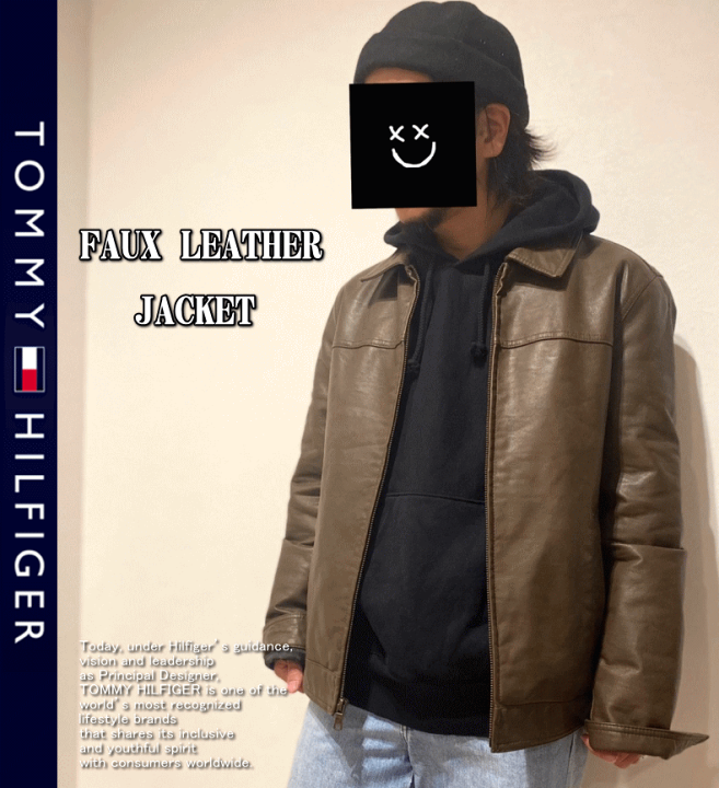 楽天市場】Tommy Hilfiger トミー ヒルフィガー FAUX LEATHER JACKET