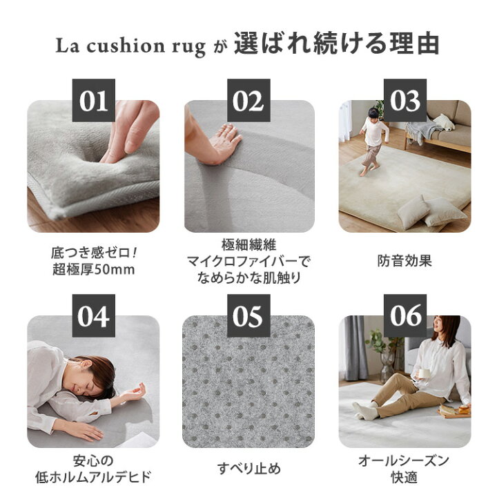 楽天市場】♪ポイント3倍！13日09:59まで♪ラグ 2畳 厚手 もちもち 